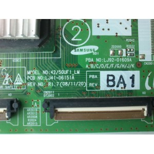 MAIN LOGICA / SAMSUNG BN96-10516A / LJ92-01609B / 609B BA1 / LJ41-06151A / PANEL S50FH-YB04 / MODELOS PN50B850Y1FXZA / PN50B860Y2FXZA